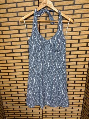 Krimson Klover Blue And White Halter‎ Dress Size XS